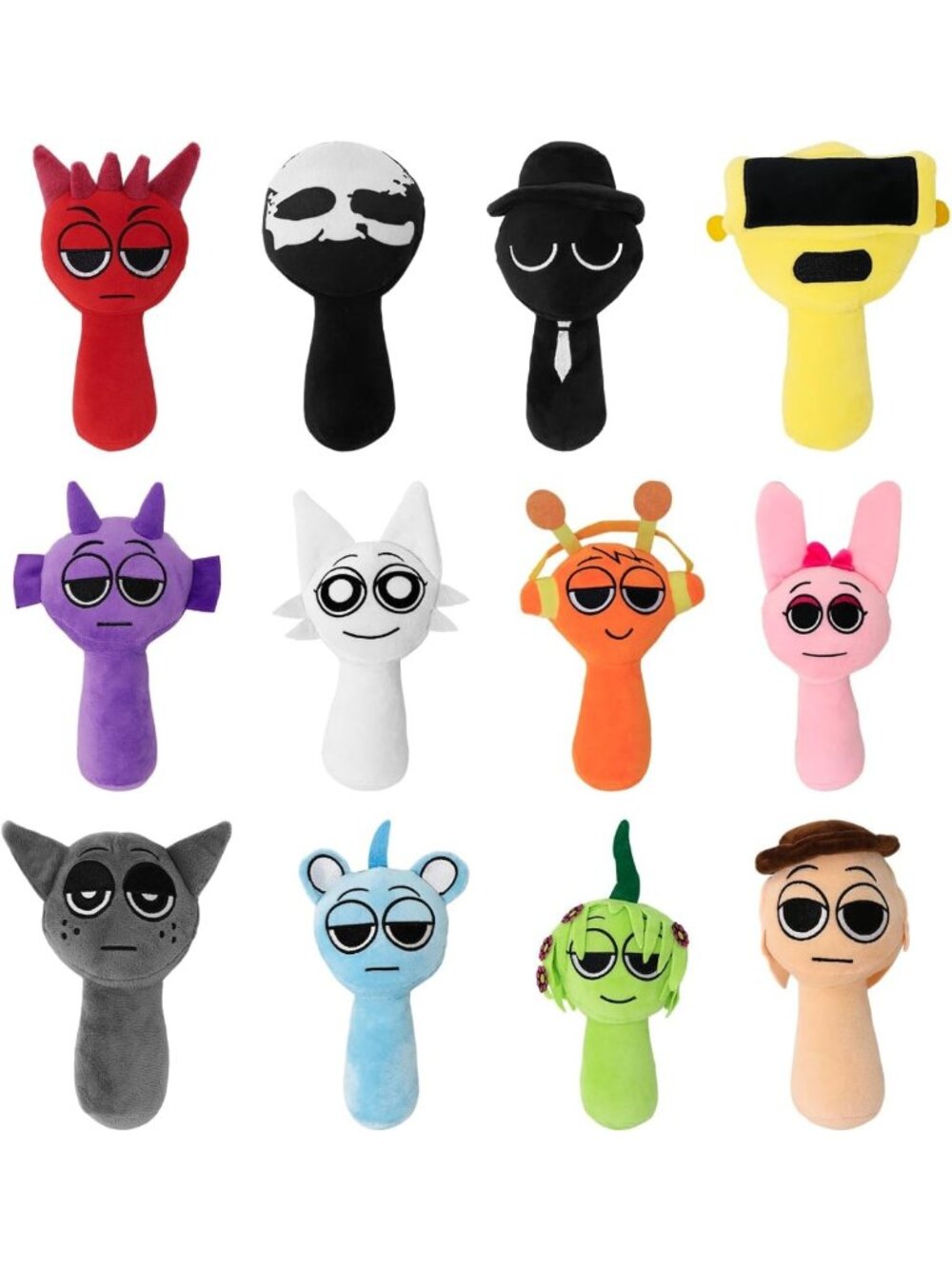 12pcs Soft Plush Toys & Dolls - Fun Song Game Stuffed Animals for Kids & Gifts
